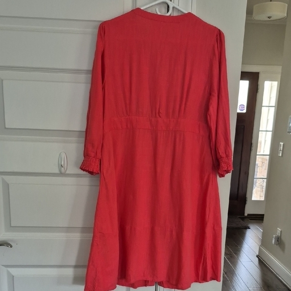 J. Jill Vibrant Coral Button-Down Shirt - Picture 4 of 5